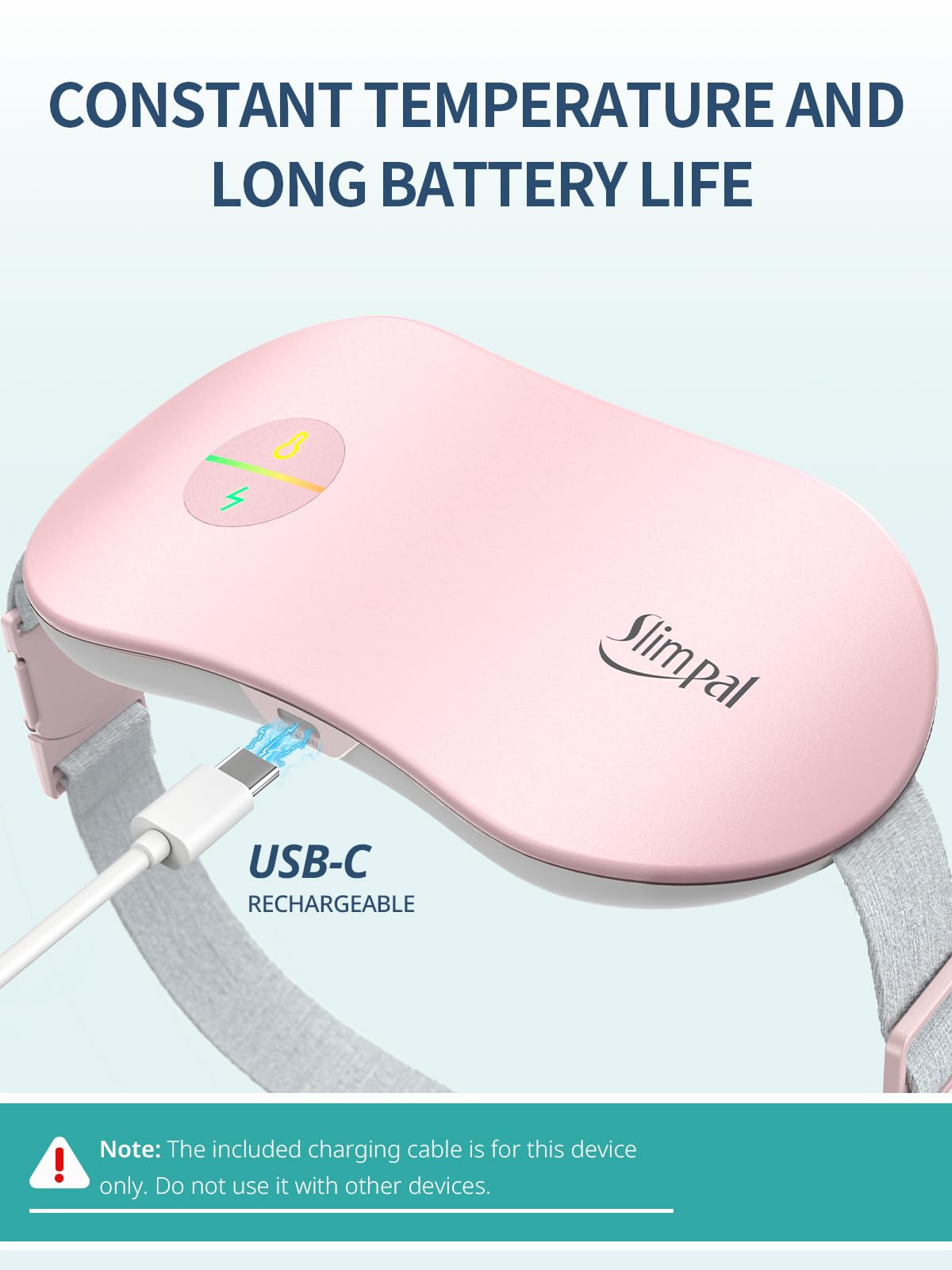 Rechargeable Electric Heating Belt for Period Pain & Cramps – Back & Belly Massager
