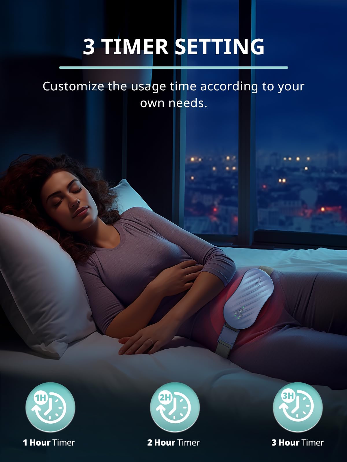 Rechargeable Electric Heating Belt for Period Pain & Cramps – Back & Belly Massager
