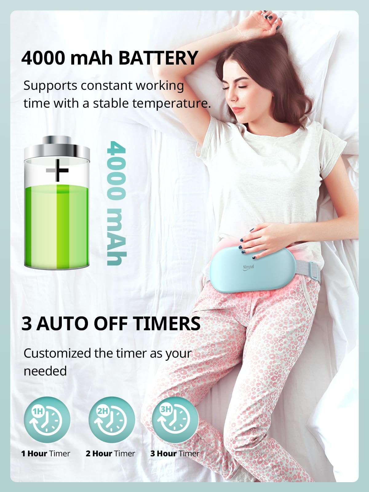 Rechargeable Electric Heating Belt for Period Pain & Cramps – Back & Belly Massager