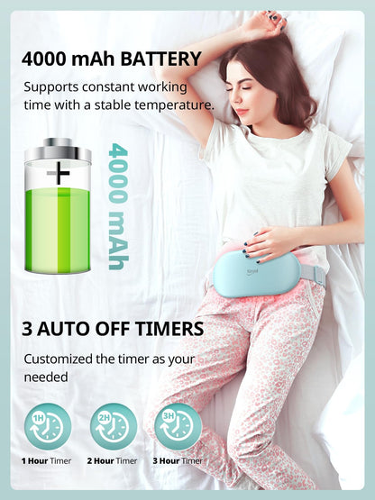 Rechargeable Electric Heating Belt for Period Pain & Cramps – Back & Belly Massager
