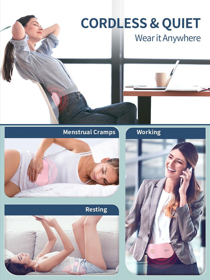 Rechargeable Electric Heating Belt for Period Pain & Cramps – Back & Belly Massager