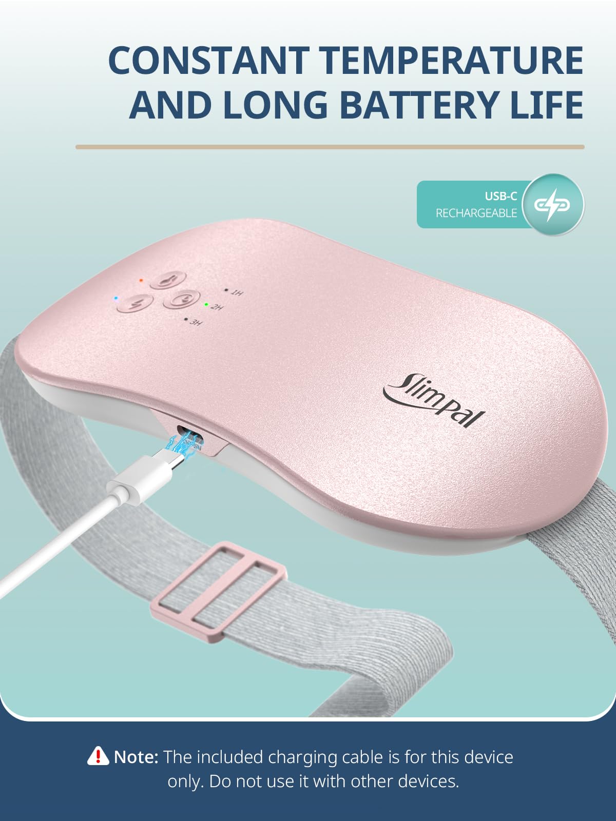 Rechargeable Electric Heating Belt for Period Pain & Cramps – Back & Belly Massager