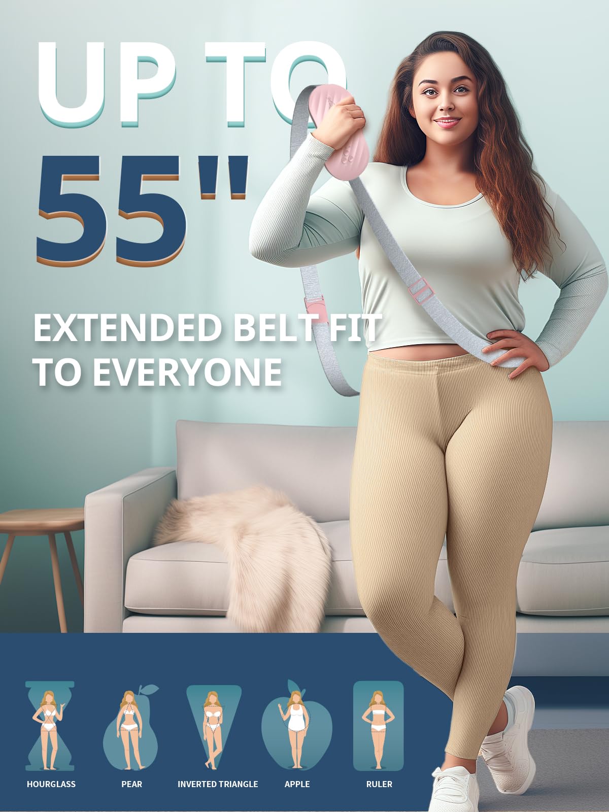 Rechargeable Electric Heating Belt for Period Pain & Cramps – Back & Belly Massager