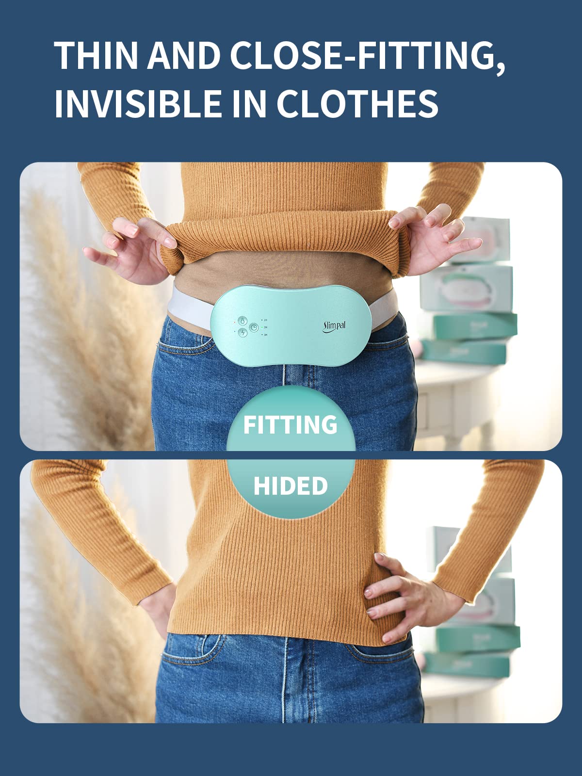 Rechargeable Electric Heating Belt for Period Pain & Cramps – Back & Belly Massager