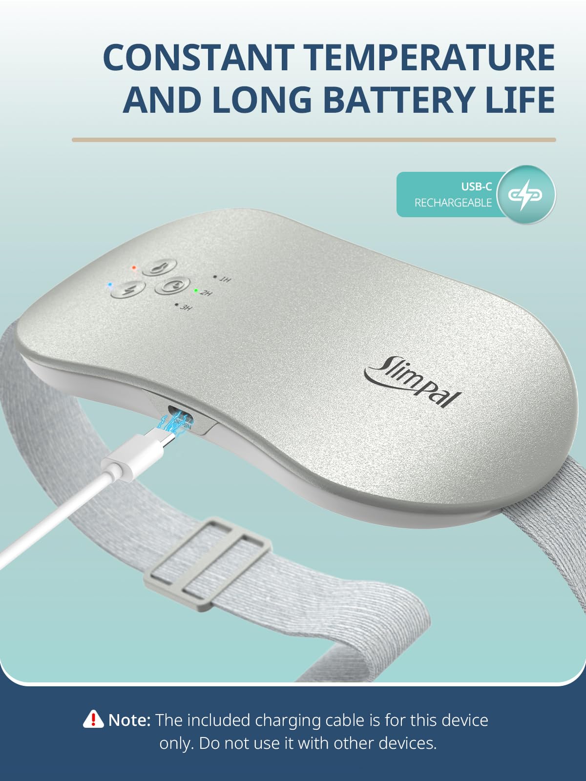 Rechargeable Electric Heating Belt for Period Pain & Cramps – Back & Belly Massager