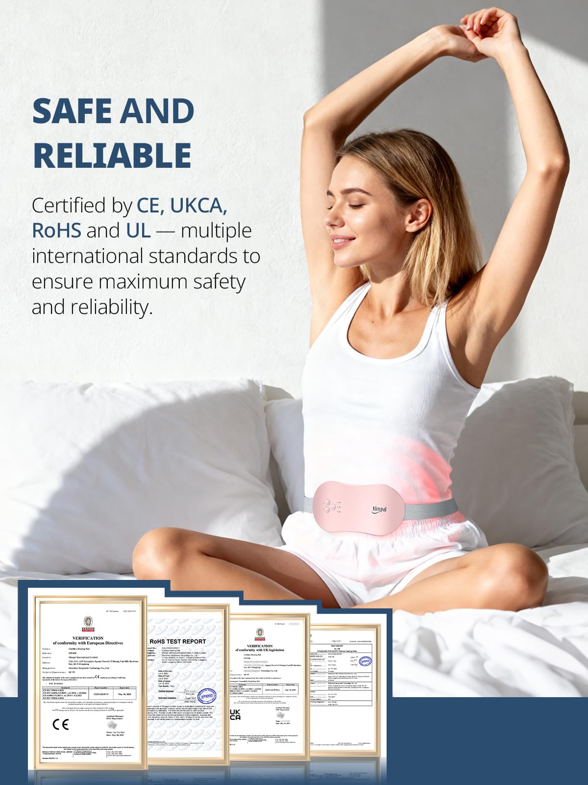 Rechargeable Electric Heating Belt for Period Pain & Cramps – Back & Belly Massager