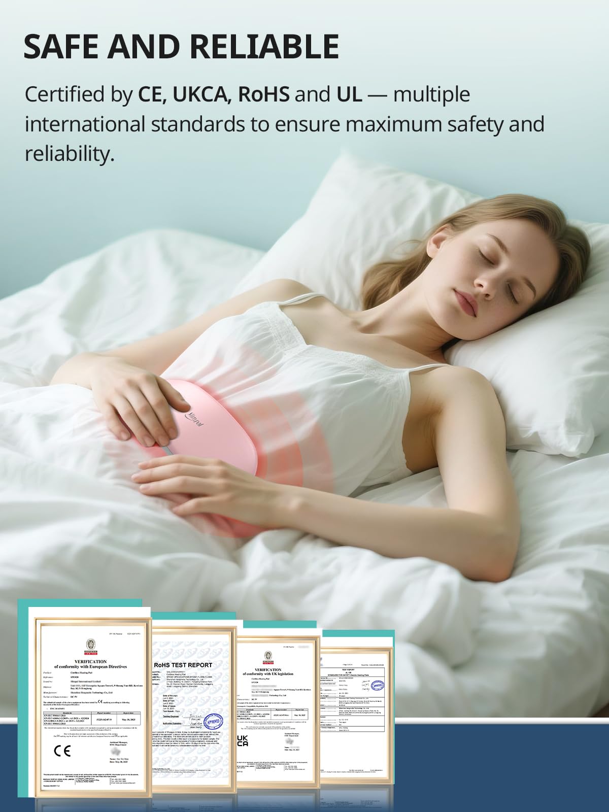 Rechargeable Electric Heating Belt for Period Pain & Cramps – Back & Belly Massager