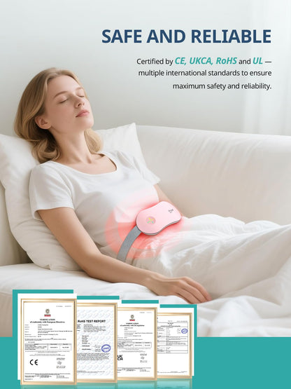 Rechargeable Electric Heating Belt for Period Pain & Cramps – Back & Belly Massager