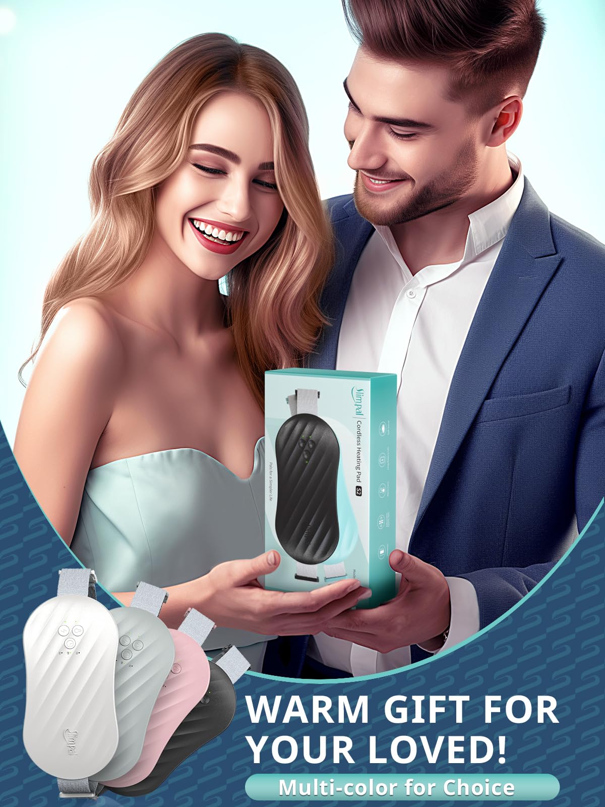 Rechargeable Electric Heating Belt for Period Pain & Cramps – Back & Belly Massager