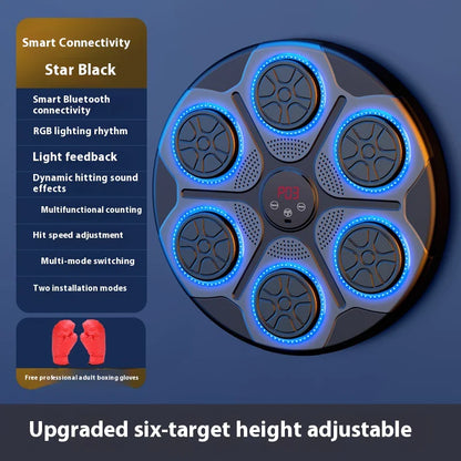Music Boxing Machine With RGB Lights & Bluetooth