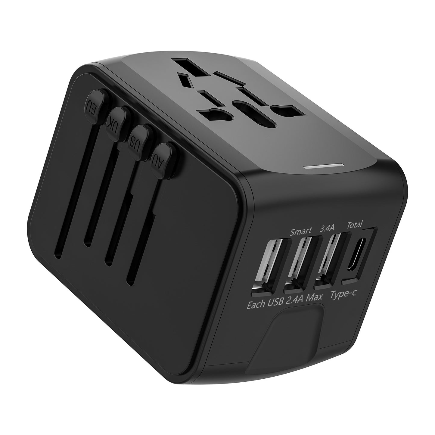 Travel Charger Multi-Function Charging Stand USB With Typec Multi-Country Universal 199t American, European, British And Australian Adapter