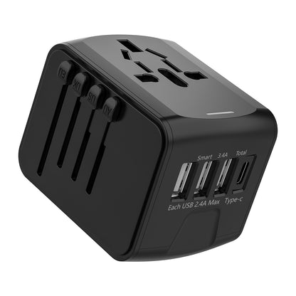 Travel Charger Multi-Function Charging Stand USB With Typec Multi-Country Universal 199t American, European, British And Australian Adapter