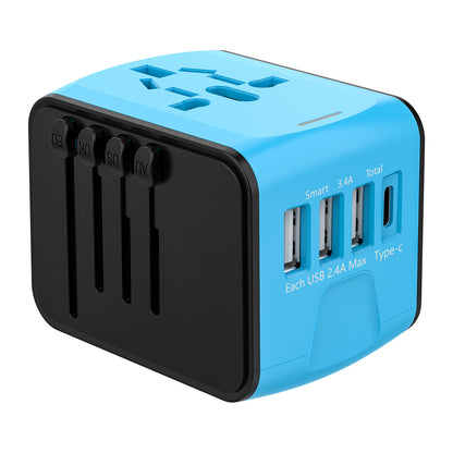 Travel Charger Multi-Function Charging Stand USB With Typec Multi-Country Universal 199t American, European, British And Australian Adapter