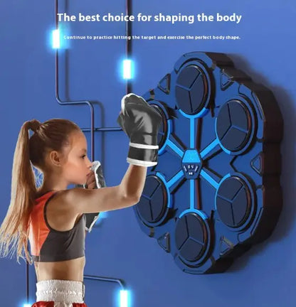 Smart Interactive Boxing Target with Bluetooth Music & LED Reaction Lights – Home Fitness Trainer