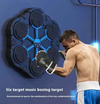 Smart Interactive Boxing Target with Bluetooth Music & LED Reaction Lights – Home Fitness Trainer