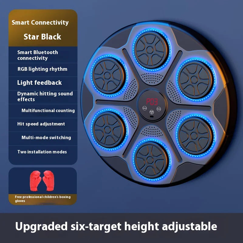 Music Boxing Machine With RGB Lights & Bluetooth