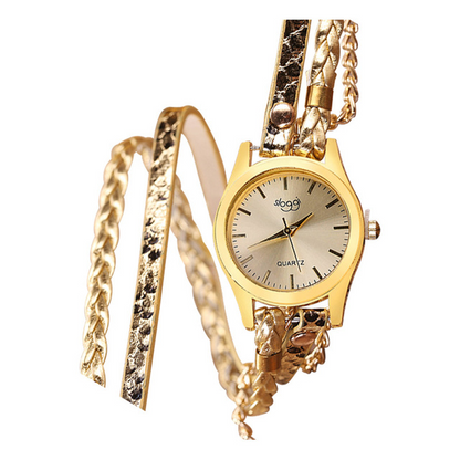 Ladies Wrap Bracelet Watch — Woven Strap, 7 Colors