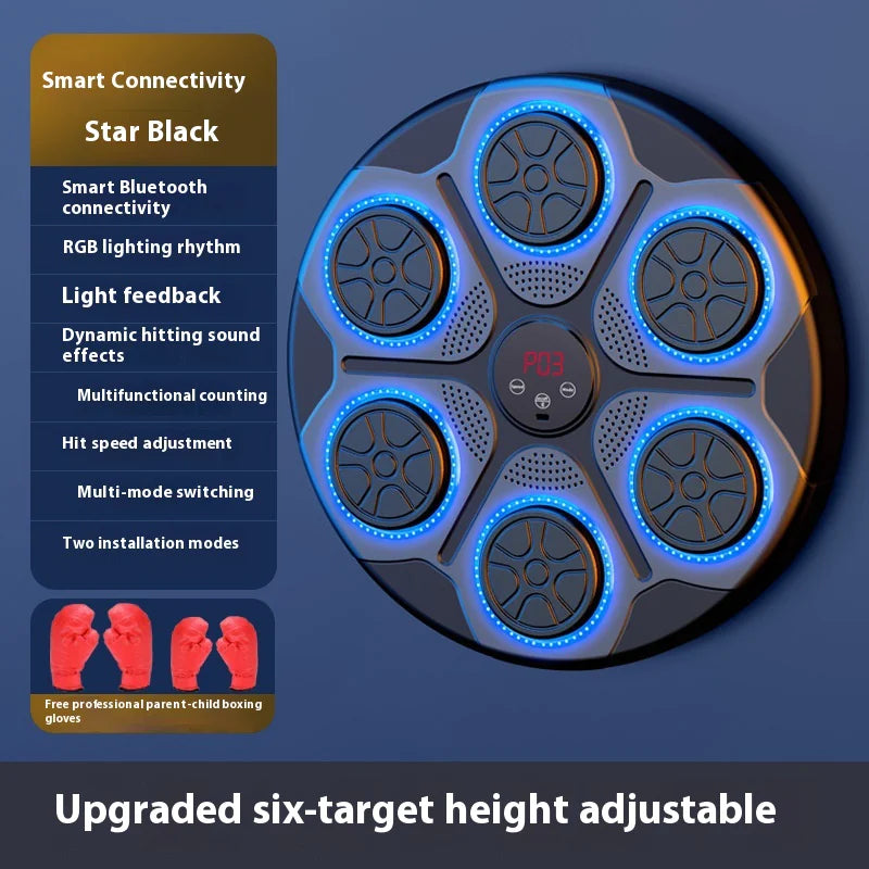 Music Boxing Machine With RGB Lights & Bluetooth