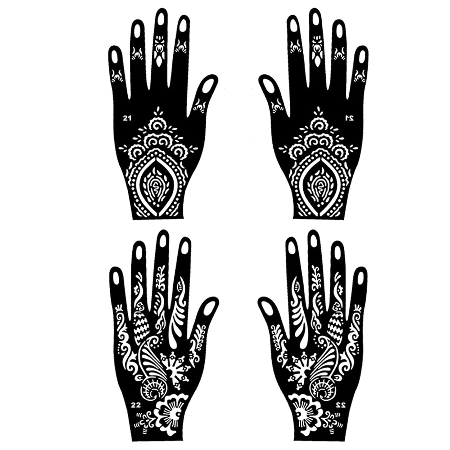 Temporary Henna Tattoo Kit – 3 Cones + 101 Stencils