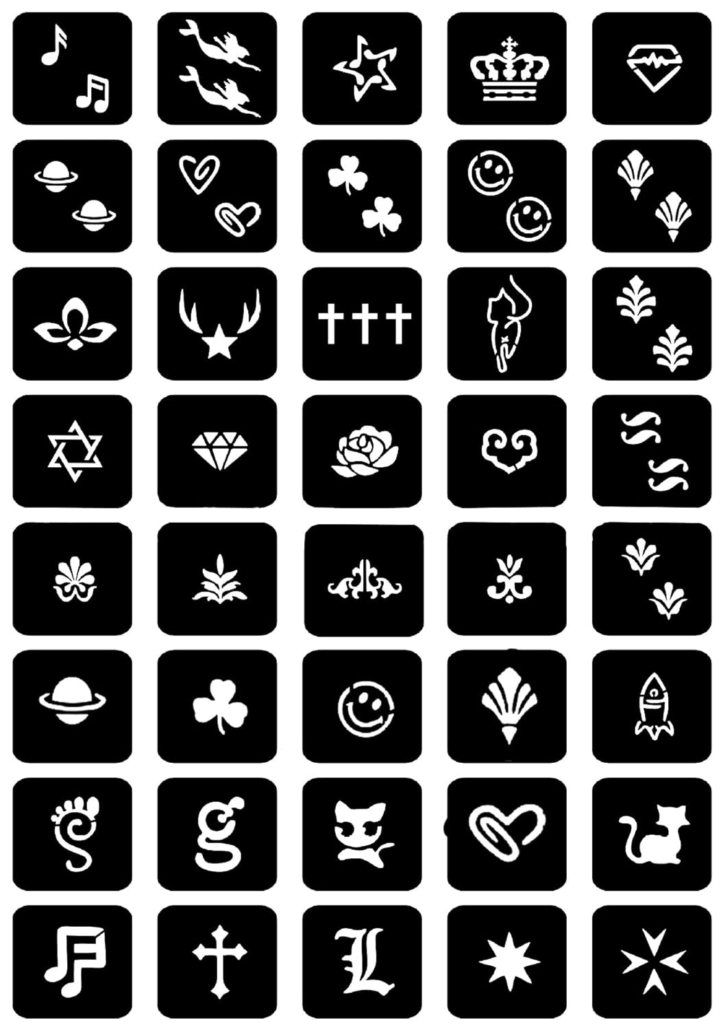 Temporary Henna Tattoo Kit – 3 Cones + 101 Stencils