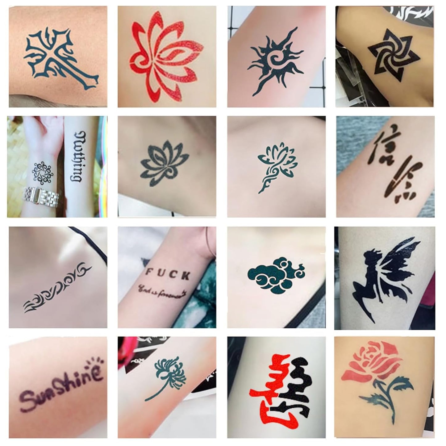 Temporary Henna Tattoo Kit – 3 Cones + 101 Stencils